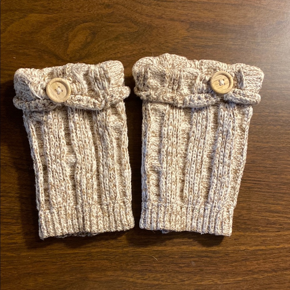 Knit boot cuffs